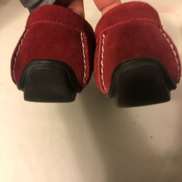 ALFANI mens MARCUS Red SUEDE DRIVERS LOAFER Size 8.5